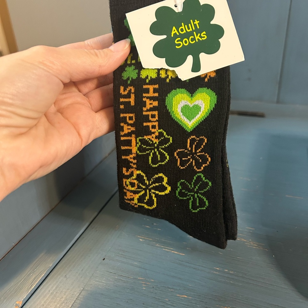 New Black St. Patrick's Day Socks
